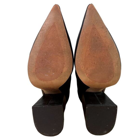 Alias Mae Ahnika Bootie Womens 38 Black Leather Upper Side Zip Pointed Toe - Picture 10 of 15